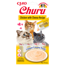 12X Ciao Kattensnack Churu Kip   Kaas 60 gr