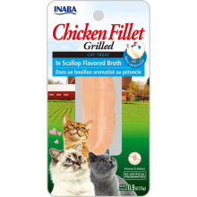 12X Inaba Kattensnack Grilled Chicken Sint Jacobsschelp Bouillon 25 gr