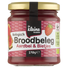 De Kleine Keuken Bio Aardbei en Biet Spread 170 gr