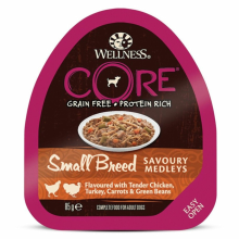 Wellness Core Hondenvoer Small Savoury Medleys Kip   Kalkoen 85 gr