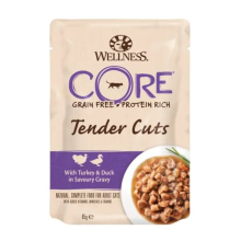 48X Wellness Core Kattenvoer Tender Cuts Kalkoen   Eend 85 gr
