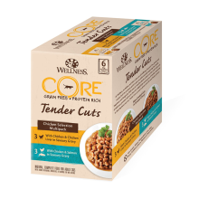 4X Wellness Core Kattenvoer Tender Cuts Selection 6 pack Kip 6 x 85 gr