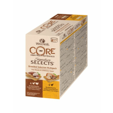 4X Wellness Core Kattenvoer Signature Selects Shreded 8 pack 8 x 79 gr