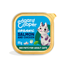 Edgard & Cooper Edgard & Cooper Kattenvoer Adult Bio Paté Zalm   Kip 85 gr
