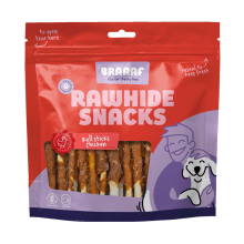 Game On Sport Braaaf Hondensnack Rol Sticks Kip 12,5 cm 300 gr