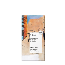 10X Vivani Chocoladereep Melk en Wit Cappuccino 100 gr