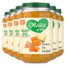 6X Olvarit Maaltijd 6m Pompoen Kip Aardappel 200 gr