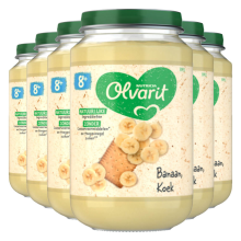 6X Olvarit Fruithapje 8m Banaan Koek 200 gr
