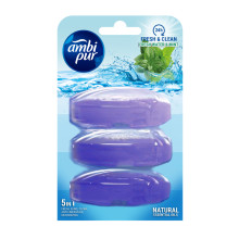 1+1 Gratis: Ambi Pur Toiletblok Navulling Fris Water en Mint 3 stuk