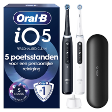 Oral B Oral B Elektrische Tandenborstel iO 5 Duo Zwart & Wit 2 stuks
