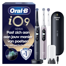 Oral B Oral B Elektrische Tandenborstel iO 9 Duo Zwart & Roze 2 stuks