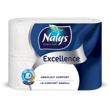 Inventum 1+1 gratis: Nalys Excellence Maxi Vel Toiletpapier In Papieren Verpakking 5 Laags 6 stuks