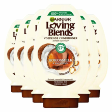 6X Garnier Loving Blends Kokosmelk en Macadamia Conditioner 250 ml