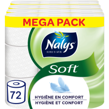 3X Nalys Soft Hybride Toiletpapier in 80% Recycled Folie 2 laags 24 stuks