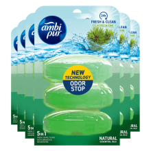6X Ambi Pur Toiletblok Navulling Tea Tree & Dennen 3 stuk