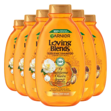 6X Garnier Loving Blends Argan  en Cameliaolie Shampoo 300 ml