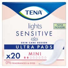 3X TENA Sensitive Lights Ultra Pads Mini 20 stuks