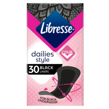 8X Libresse Inlegkruisjes Zwart 30 stuks