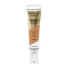 1+1 Gratis: Max Factor Miracle Pure Foundation 82 Deep Bronze 30 ml