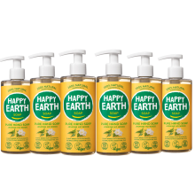 6X Happy Earth 100% Natuurlijke Handzeep Jasmine Ho Wood 300 ml