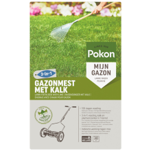 3X Pokon Gazonmest voor 30m2 met Kalk 2 kg