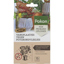 3X Pokon Vangplaatjes tegen Potgrondvliegjes Biologisch 15 stuks