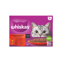 Whiskas 1+ Classic Selectie in Saus Maaltijdzakjes Multipack 12 x 85 gr