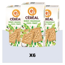 6X Céréal Healthy BIO Koek Kokos Maanzaad 132 gr