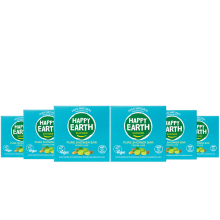 6X Happy Earth 100% Natuurlijke Shower Bar Cedar Lime 90 gr