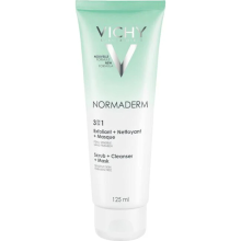 3X Vichy Normaderm 3 in 1 Reinigingsgel 125 ml