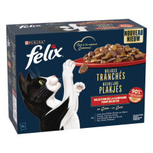 Felix Kattenvoer Nat Heerlijke Plakjes in Gelei Farm Selectie 12 x 80 gr