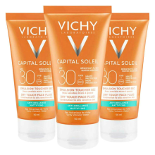 Siemens 3x Vichy Capital Soleil Dry Touch Zonnecrème SPF 30 Gezicht 50 ml