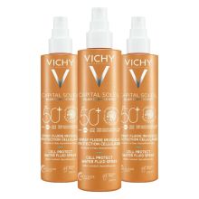3X Vichy Capital Soleil UV Cell Protect Fluide Spray SPF 50+ 200 ml