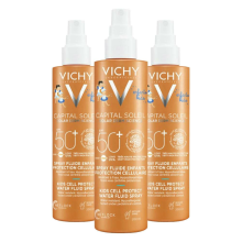 3X Vichy Capital Soleil Kids Cell Protect Spray SPF 50+ Gezicht en Lichaam 200 ml