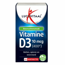 3X Lucovitaal D3 10 mcg (400Ie) Vitamine Vegan Kauwtabletten 60 kauwtabletten