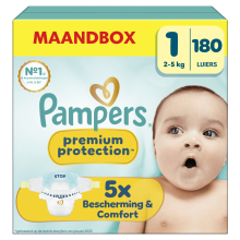 Pampers Premium Protection Luiers Maat 1 (2 5kg) 180 stuks