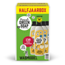 6X Marcel's Green Soap Wasmiddel Katoen & Vanille 23 Wasbeurten 1 liter