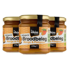 3X de Kleine Keuken Bio Mango en Pompoen Spread 170 gr