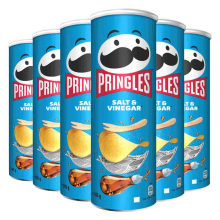 6X Pringles Chips Salt & Vinegar 165 gr