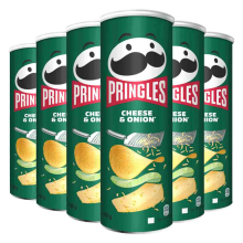 6X Pringles Chips Cheese & Onion 165 gr
