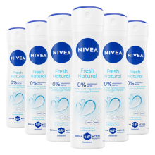 6X NIVEA Deodorant Spray Fresh Natural 150 ml