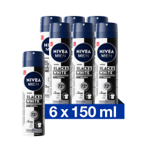 6X NIVEA Men Deodorant Spray Invisible for Black & White 150 ml