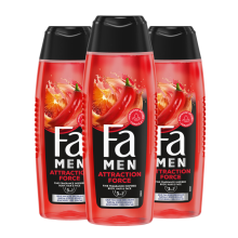3X Fa Men Douchegel en Shampoo Attraction Force 250 ml