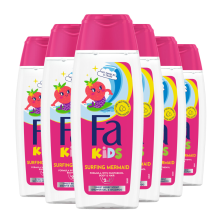 6X Fa Douchegel & Shampoo Kids Surfing Mermaid 250 ml
