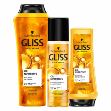 Gliss Oil Nutrive   Shampoo, Conditioner & Anti klit Spray   Pakket