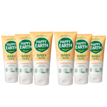 6X Happy Earth Baby & Kids 100% Natuurlijke Shampoo 200 ml