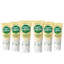 6X Happy Earth Baby & Kids 100% Natuurlijke Voedende Crème 75 ml