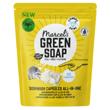 5X Marcel's Green Soap Vaatwascapsules Eco All In One 25 stuks