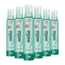 6X Wella Extra Strong Hold Haarmousse 200 ml