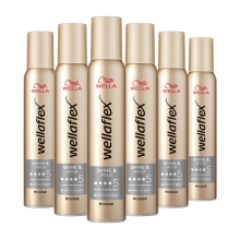 6X Wella Flex Mousse Shine & Hold 200 ml